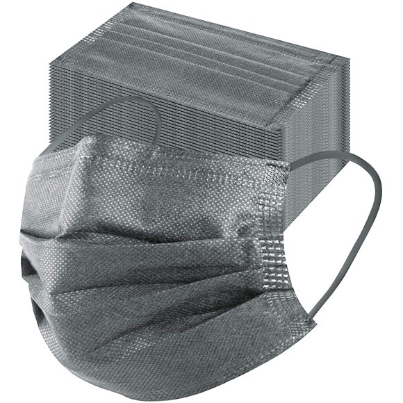 Woeilo Grey Disposable Face Mask 3-Ply Protection Masks Prevent Dust, Breathable Non-Woven Mouth Cover - 50 Pack Gray 1 Count (Pack of 50)