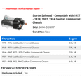 thumbnail image 2 of Starter Solenoid - Compatible with 1957 - 1979, 1982, 1984 Cadillac Commercial Chassis 1958 1959 1960 1961 1962 1963 1964 1965 1966 1967 1968 1969 1970 1971 1972 1973 1974 1975 1976 1977 1978, 2 of 2