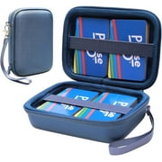 Travel cards Hard Case,PTCG Trading Cards,Can accommodate 300+game cards,compatible classic game cards such as Phase 10 etc.(Dark Blue)