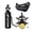 Black standard configuration, variant on DCCMS Mini Scuba Tank with Full Face Diving Goggle 180 ° Wide View 1L Portable Diving Oxygen Tank Underwater Breathing System with Camera Mount for Underwater Exploration (Yellow)