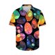 thumbnail image 3 of Blusas y camisas de manga corta con cuello en V Camisa estampada de Pascua para hombre Camisa abotonada Top de poliéster para hombre, 3 of 4