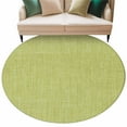 thumbnail image 2 of Fruit Green 6ft Round Rug, Farmhouse Burlap Solid Green Color Modern Linen Texture Non-Skid Rubber Backing Large Area Rugs - Living Room Bedroom Home Office, Indoor Floor Mat Carpets Washable Rug, 2 of 9