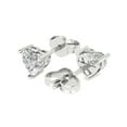 thumbnail image 2 of Clara Pucci 1.5Ct Clear Heart Cut VVS1 Push Back Stud 18k Solid hypoallergenic Gold Designer Earrings For April, 2 of 7