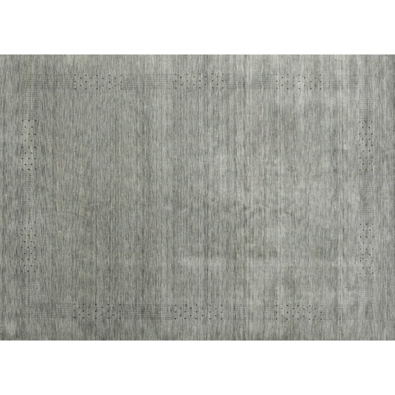 Ahgly Company Indoor Rectangle Contemporary Dark Gray Abstract Area Rugs, 2' x 4'