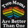 thumbnail image 2 of Two Moms are Better than One LGBTQ Women Plus Size Long Sleeve Graphic Tee Brisco Brands 2X, 2 of 5