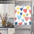 thumbnail image 4 of Dailycode Dishwasher Magnet Cover Magnetic Fridge Door Cover Home Kitchen Decor, Red Blue Yellow Hand-drawn Hearts, 23"x 26", 4 of 6