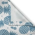 thumbnail image 3 of Ambesonne Blue Kitchen Curtains, Tropical Fruit Pineapple, 55"x30", Blue White, 3 of 3