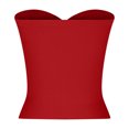 thumbnail image 6 of Njagoc3 2025 Summer Women’s Solid Color Strapless Bandeau Ribbed Knit Fitted Casual Top – Everyday Wardrobe Staple, 6 of 6