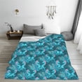 thumbnail image 5 of Salouo Seahorse Print Bed Blankets,Flannel Blanket Comfortable Air Conditioning Blanket Lightweight Blanket for Sofa Bed Travel & Couch -80"x60", 5 of 8