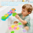 thumbnail image 3 of Amchsuri 21Pcs Mold Free Bath Toys for Toddlers 1-3, Sea Animal Shape Sorting Stacking Tub Toys with Mesh Bag, 3 of 8