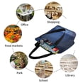 thumbnail image 6 of Ratiio Retro Blue Glitter Print Shoulder Bag for Women, Polyester Crossbody Purse Lightweight Handbag for Daily Travel and Casual Use, 6 of 6