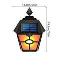 thumbnail image 3 of CMrtew Solar Wall Outdoor Flickering Solar Sconce Lights Outdoor IP65 Rainproof Solar Lamps Wall Mount Garden Decor Lighting for Outside Patio Fence Yard Garage, 3 of 8