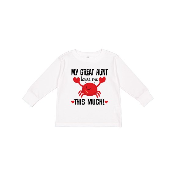 Inktastic My Great Aunt Loves Me Boys or Girls Long Sleeve Toddler T-Shirt