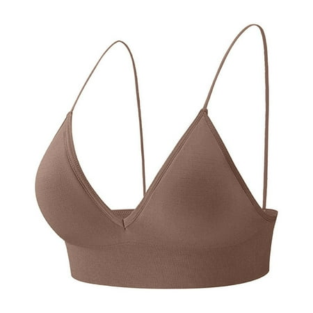 Kopltyrfg Women s Inbarely Bralette Plunge Unlined Seamless Bra No Underwire Sexy Comfortable Everyday Watermelon Red M
