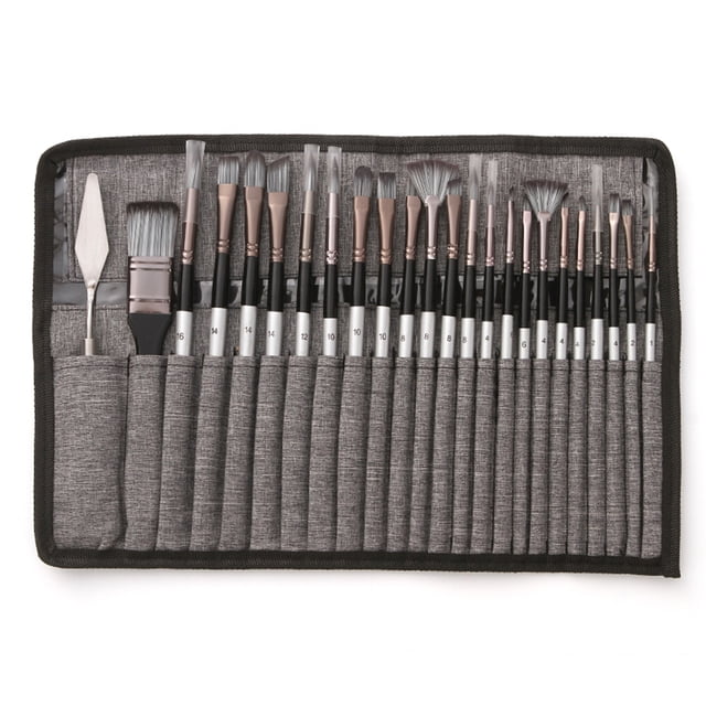 Juego de 23 pinceles de pintura de diferentes tamaños, pincel profesional de nailon para el cabello, Tomshoo Cepillo de pintura