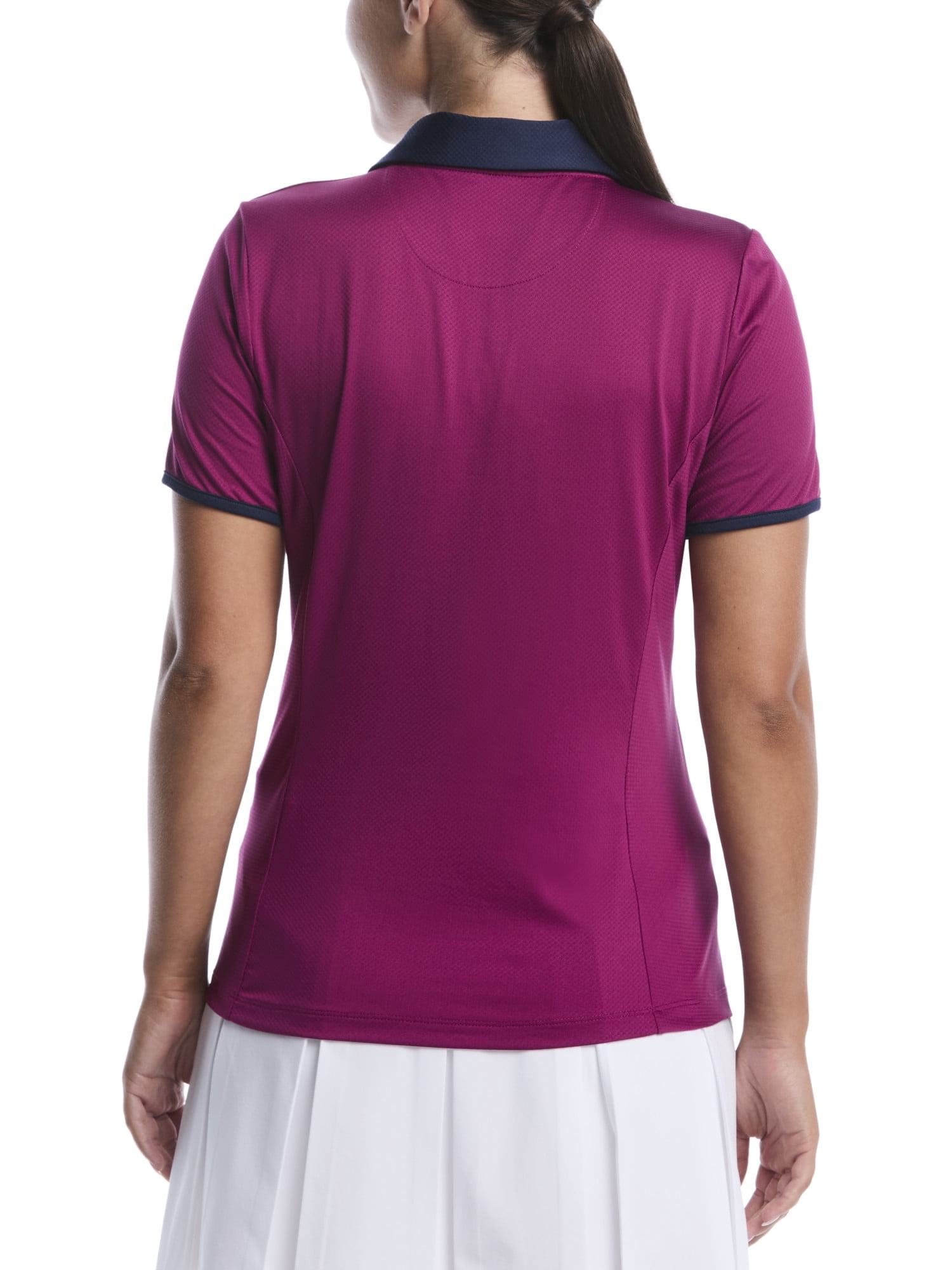 Ben Hogan Women’s Performance V-Neck Textured Short Sleeve Golf Polo Shirt, Sizes XS-XXXL
