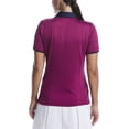 thumbnail image 3 of Ben Hogan Women’s Performance V-Neck Textured Short Sleeve Golf Polo Shirt, Sizes XS-XXXL, 3 of 4