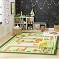 thumbnail image 3 of Everwash™ Imagine Jungle Road Kids Machine Washable Area Rug, Green/Yellow, 3'x5', 3 of 9