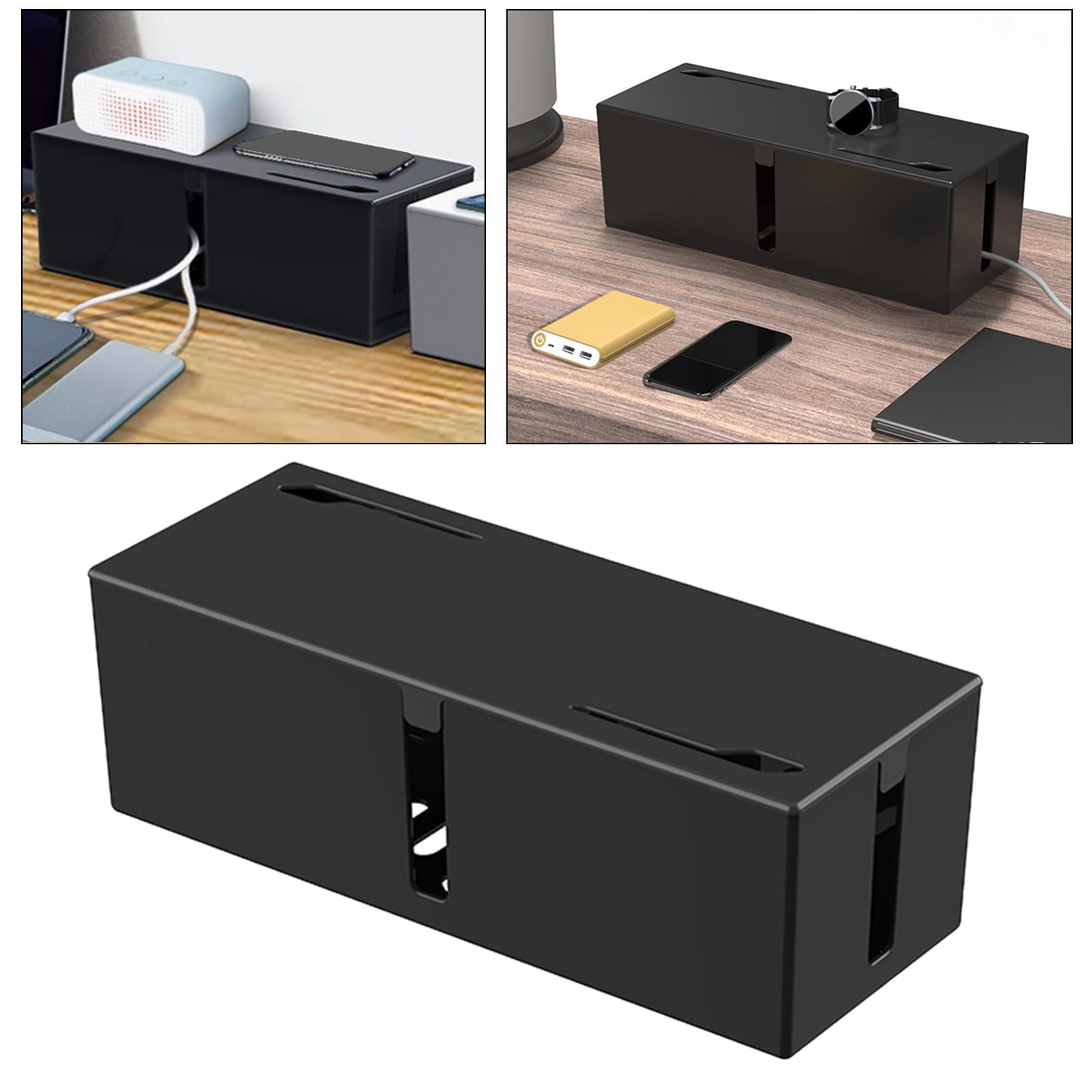 Cable Storage Box Desk Cable Management solution Cable Management Box, Cord Holder, for USB Hub, Desk, Computer, Home TV , L L