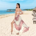 thumbnail image 6 of FORMRS Womens Beach Sarong Semi-Sheer Bikini Wrap Skirt Swimsuit Cover-ups, Soft Pink Pattern, 6 of 7