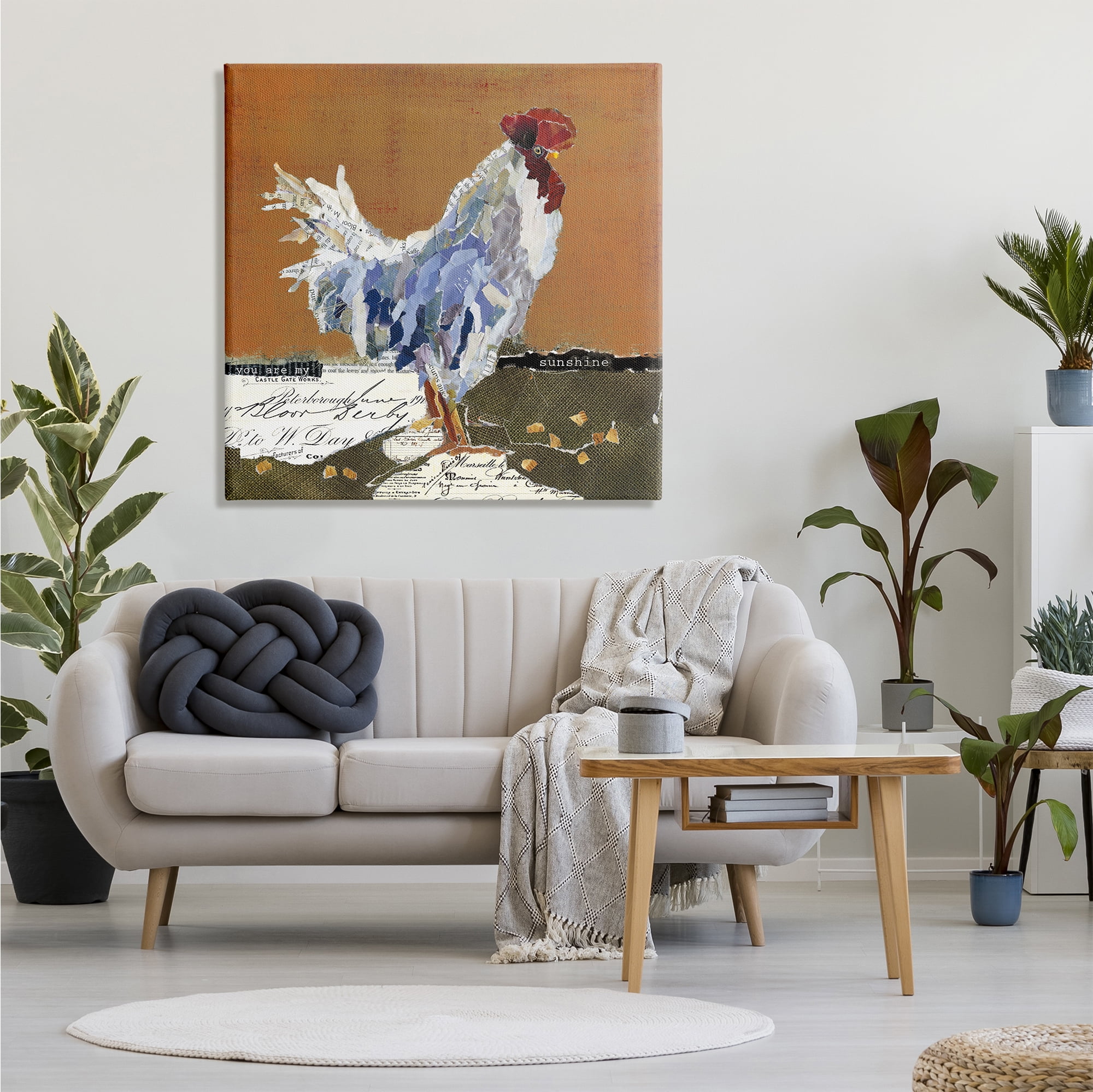 Stupell Industries Country Farm Chicken Collage My Sunshine Sentiment, 36 x 36, Design by Carol Robinson