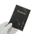 thumbnail image 3 of Unique Bargains 1 Pc Passport Holder Marble Pattern Passport Sleeve Black, 3 of 5