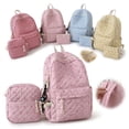 thumbnail image 6 of Lumtrix Cute Bow Backpack 3-Piece Set, Coquette Backpack Set Aesthetic Daypack Bow Rucksack Set With Lunch Box Pencil Case Yellow, 6 of 6