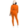 thumbnail image 2 of WUSENST - Chándal de 2 piezas para mujer, manga larga, con cremallera, parte superior recortada, pantalones de chándal con rayas laterales, ropa de gimnasia Zhivalor WMZL-2149-46, 2 of 5