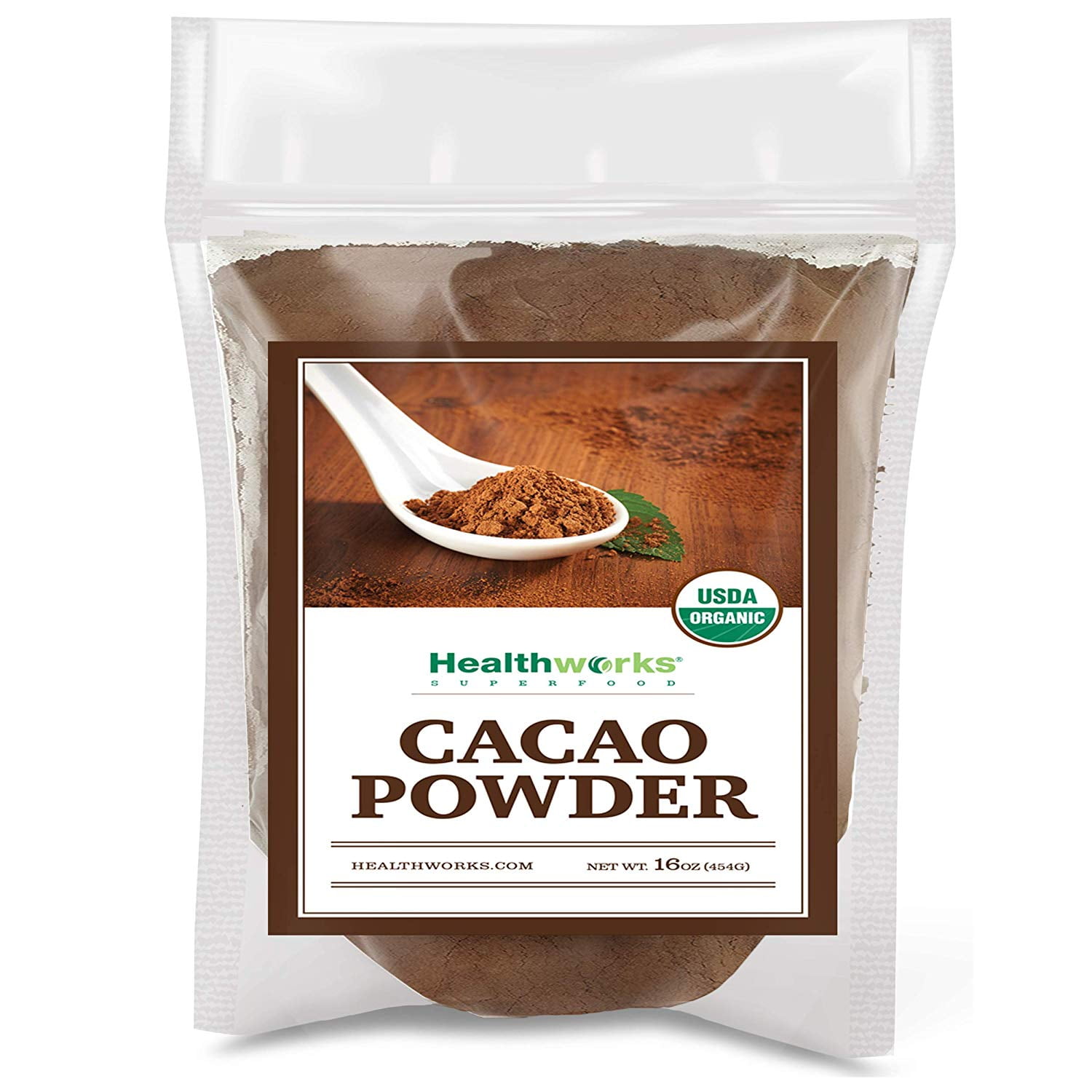 Healthworks Cacao Powder (16 Ounces / 1 Pound) Cocoa Chocolate