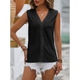 thumbnail image 2 of Anbech Women's V Neck Lace Trim Tank Tops Sleeveless Eyelet Blouse Tunics Vest Dressy, 2 of 6