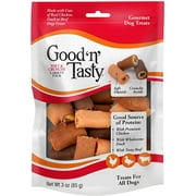Good 'n' Tasty Soft and Crunchy Rolls, Gourmet Treats for All Dogs with Real Chicken, Duck & Beef, 3 oz.