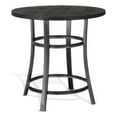 thumbnail image 1 of Flint Table de Comptoir Ronde 36 Pouces - Brun Foncé Acajou avec Métal, 1 of 6