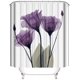 thumbnail image 1 of Purple Flower Shower Curtain For Bathroom, Floral Bathroom Set 12pcs Hooks ( 72' W By 72' L), 1 of 4