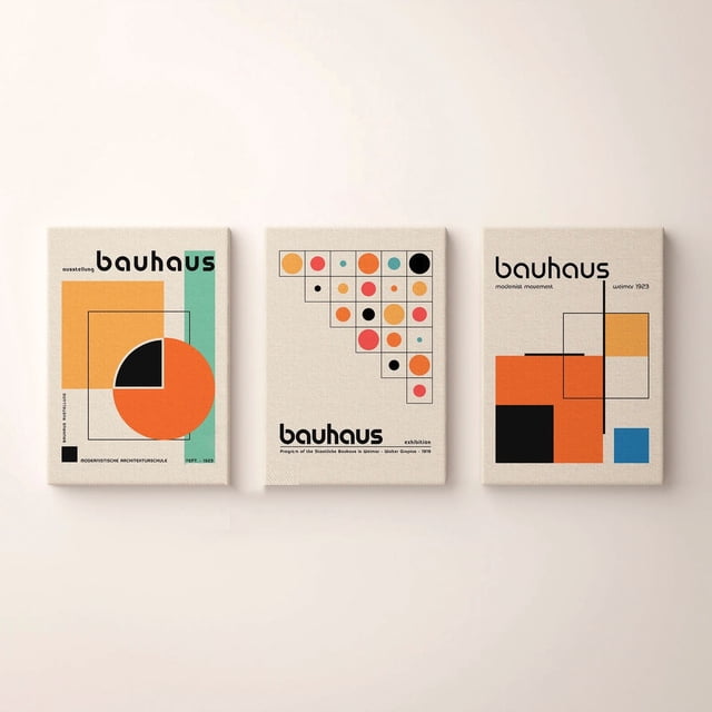 Set Cuadros Canvas Bauhaus