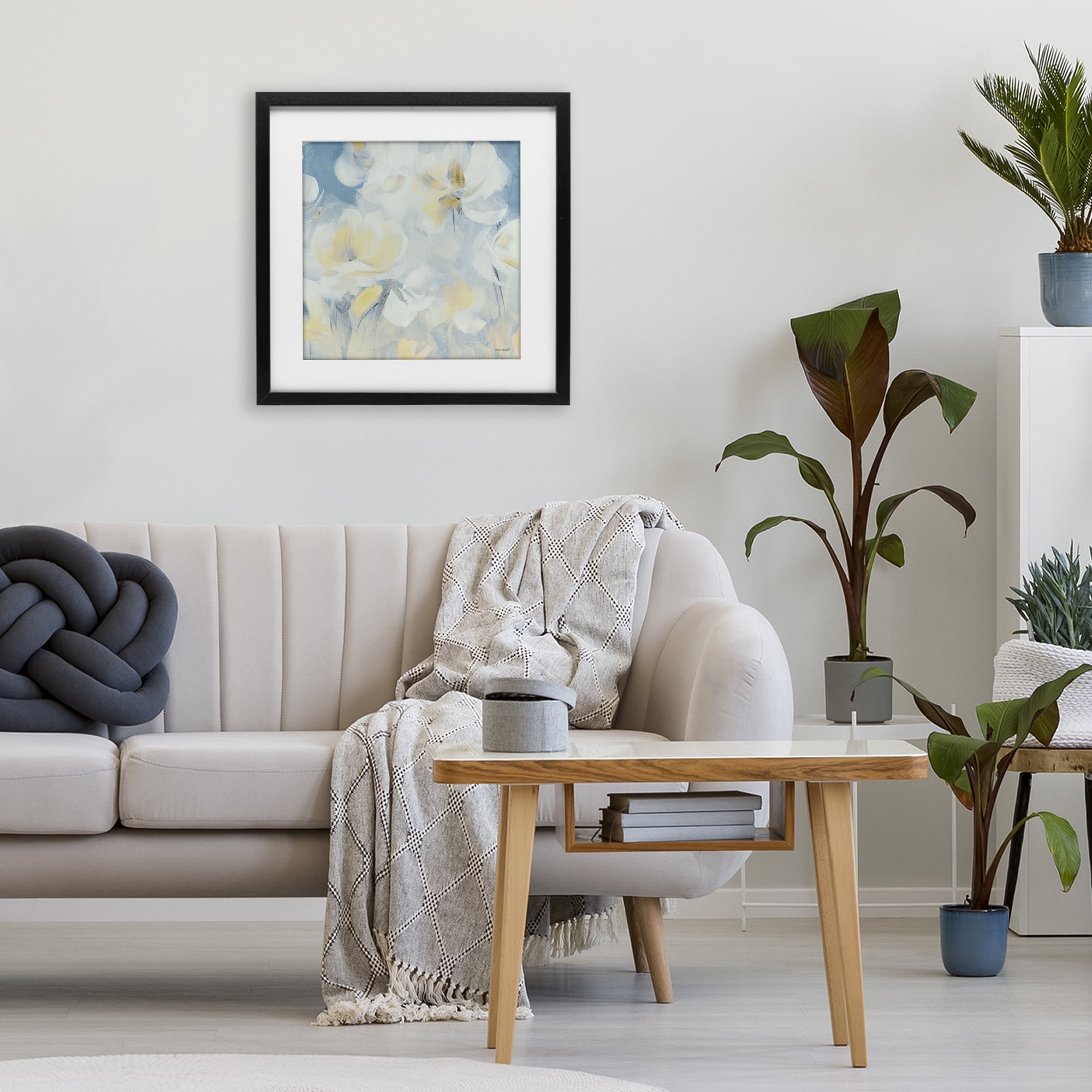 Stupell Industries Soft & Gentle Flower Field Black Framed Print Under Glass, design by Lanie Loreth