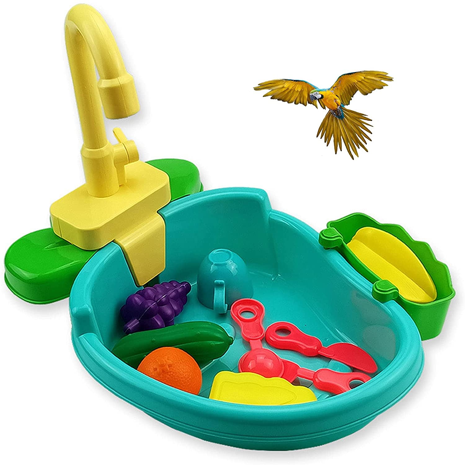 Kitchen Sink Toy with Play Foods, Electric Vegetable Sink Toy with ...