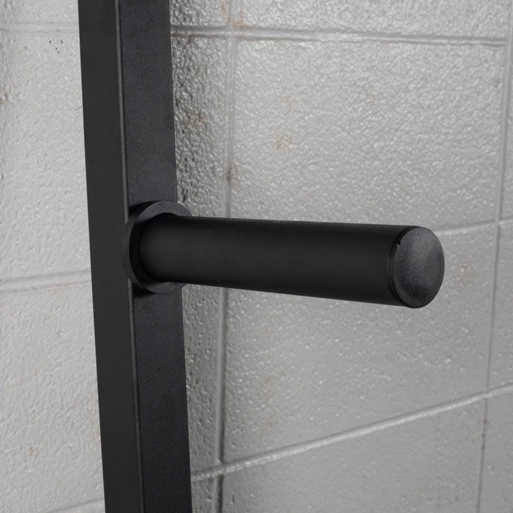 Titan Fitness Weight Plate Wall Mounted Storage Rack, Angled 4-Peg Design, Olympic Sized Weight Plate Organizer, Rated 800 LB, Anchored Wall Mounted Storage