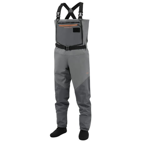 Bassdash Flex Men's Nylon Breathable Chest Waders Waterproof Fly Fishing Stocking Foot for Hunting Lightweight