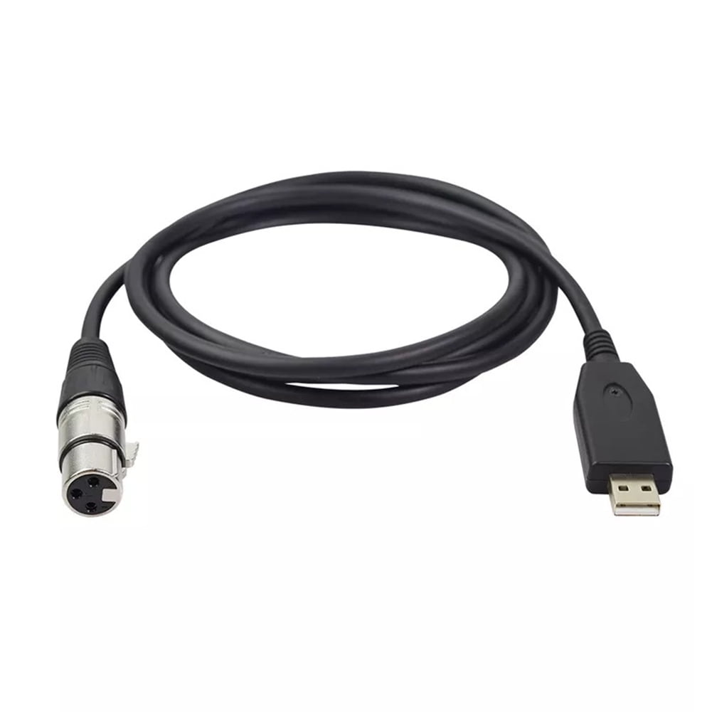 USB Microphone Cable USB Male to 3Pin XLR Female Audio Cable Adapter