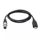 thumbnail image 1 of Cable Micrófono USB A 3 Pines XLR Adaptador para Canto Karaoke, 1 of 9