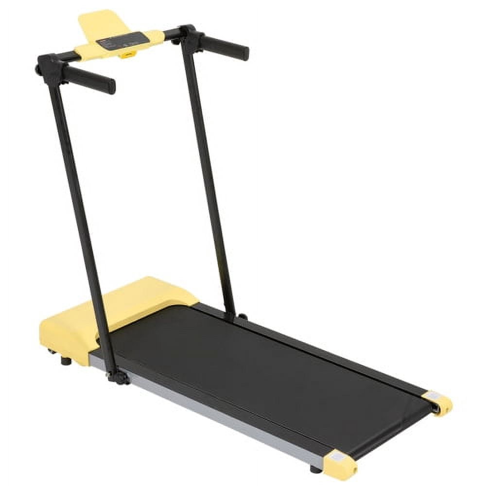 Hi-Treadmill,1-YEAR-WARRANTY,300 LBS,2 in 1,Foldable,with LED Display,Walking & Running Treadmills for Home(Yellow)