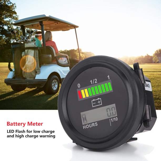 Ejoyous 12V/24V/36V/48V/72V LED Digital Battery Indicator Gauge with