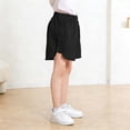 thumbnail image 5 of DAETIROS Girls 100% Cotton Heart Doodle Athletic Shorts Black Elastic Waist Side Split Sizes 2T-12,Size 2-3 T, 5 of 6
