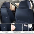 thumbnail image 2 of Fit for Hyundai Sonata 2026 Seat Cover, Premium Leather 5 Piece Full Set With a Headrest and Lumbar Support Non-slip, Blue and White Car Seat Covers, Protect Car Seats, 2 of 7