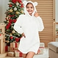 thumbnail image 2 of YunPes Fleece Pullover Girls Sweater Dress Winter Warm Hoodies Sweatshirts for Teens Cute Bear Ear Fuzzy Long Cozy Tops, 2 of 9