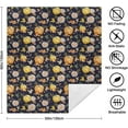 thumbnail image 5 of Cozy Fall Throw Blanket for Couch, Autumn Pumpkin Leaves and Berries on Blue Background Blanket Fall Blankets and Throws, 60" x 50", 5 of 6