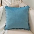 thumbnail image 4 of SZTXJ Set of 3 Decorative Velvet Cushion Covers Sofa Pillow Case 45X45CM (Purple Yellow Blue) Soft Comfortable Decoration Home Living Room Bedroom for, 4 of 5