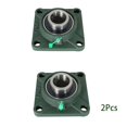 thumbnail image 4 of 2Pcs UCF208-24 Pillow Block Bearings 1-1/2 Inch Bore Square Flange Mounted Pillow Block Bearing 4 Bolt, Self Alignment, 4 of 6