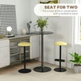 thumbnail image 4 of HOMCOM Table de Bar Ronde pour 2 Personnes, Table de Pub Haute avec Base en Acier, 4 of 10
