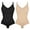 Black/Beige 2pk, variant on MANIFIQUE 2 Packs Plus Size Shapewear Bodysuit for Women Tummy Control Body Shaper Snatched Waist Body Suit